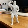 Lifelike Muscle Figurine 3D Printed Bodybuilder Man Figurine, Mini Fitness Athlete Desk Ornament, Detailed PLA Muscular Sculpture Art for Gym