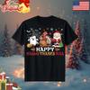 Men's & Women's Black Halloween & Christmas T-Shirt - Happy HALLO THANKSMAS Text Unisex T-Shirt