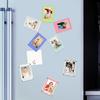2Pcs Fridge Magnetic Photo Frame Exquisite Workmanship Colorful Strong Magnet Picture Frames for Home Room