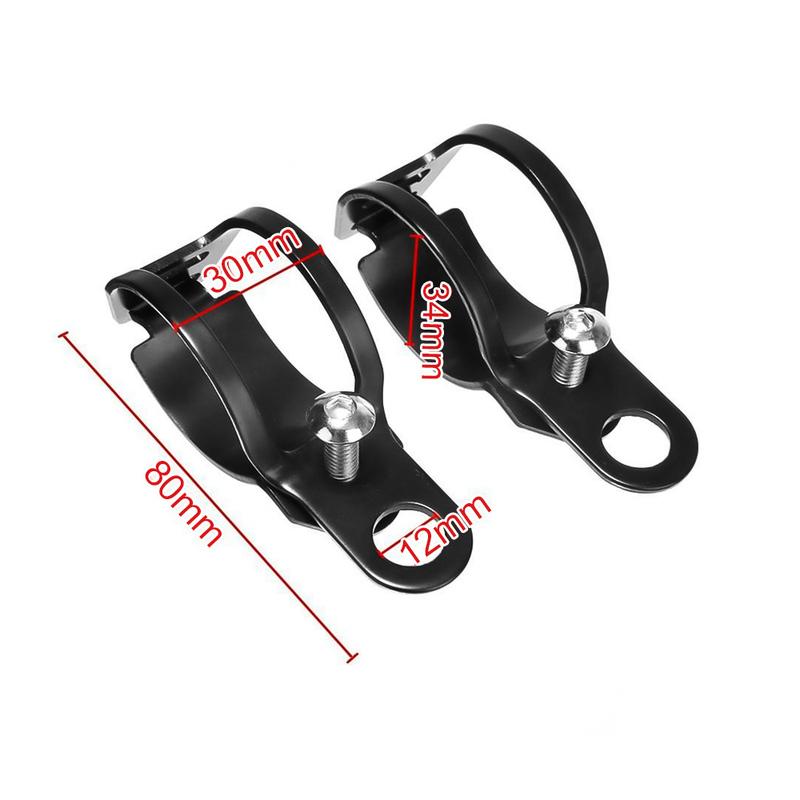 2x Motorbike Accessories Universal Motorcycle Headlight 27-36mm Fork Tube Lamp Fixed Mount Turn Signal Light Retainers Bracket