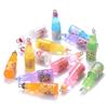 10Pcs Plastic Cola Soda Drinks Beverages Charms Juice Alcohol Lemonade Bottle Resin Pendants for Jewelry Making Mini Crafts