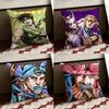 JJoJos BBizarre Adventure Cushion Cover Reversible Soft Durable Pillow Cover Home  Car MultiScene Use for Daily Comfort