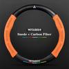 Sport Suede Steering Wheel Wrap Breathable Anti-slip Cover Auto Interior Supplies for Mitsubishi L200 Xpander Outlander Lancer P AV2
