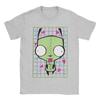 Men T-Shirts Invader Zim Gir 90s Grid Novelty Pure Cotton Tee Shirt Short Sleeve T Shirt Crewneck Tops 4XL 5XL