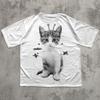 Y2k Retro Goober Alien Cat T-shirt, Vintage Graphic Tee, Silly Cats Shirt, Weird Shirts, Viral Meme Tees, 2000s Tshirt, 90s Clothes