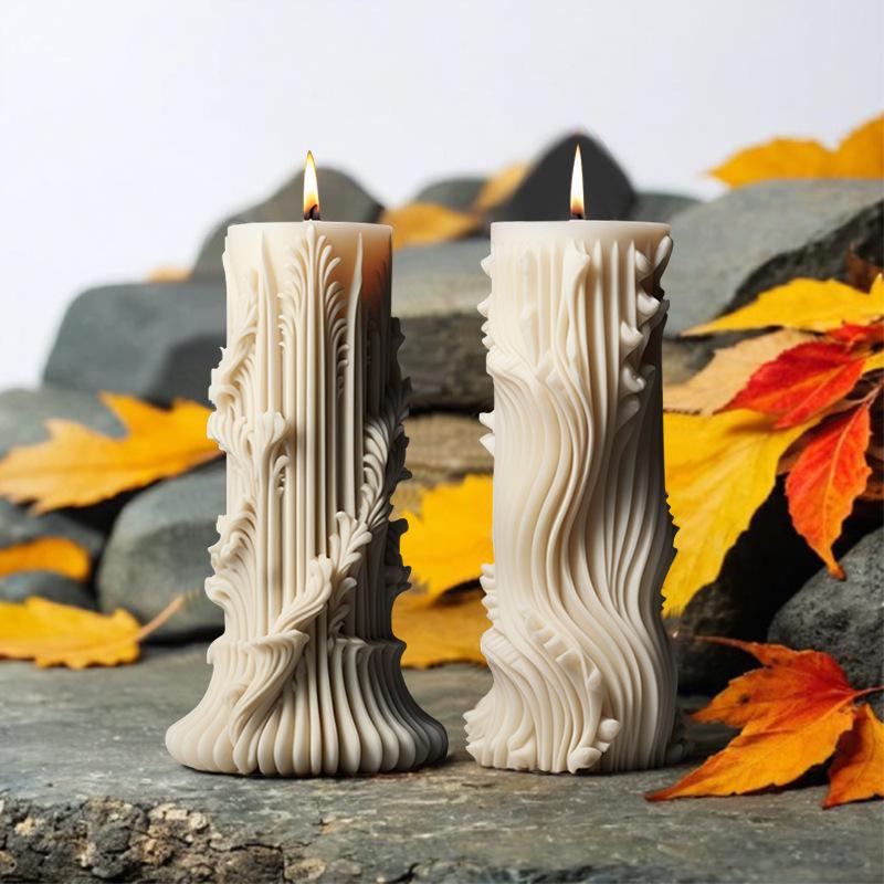 Silicone Mold for Aromatherapy Candles European-Style Cylindrical Minimalist Pillar Design