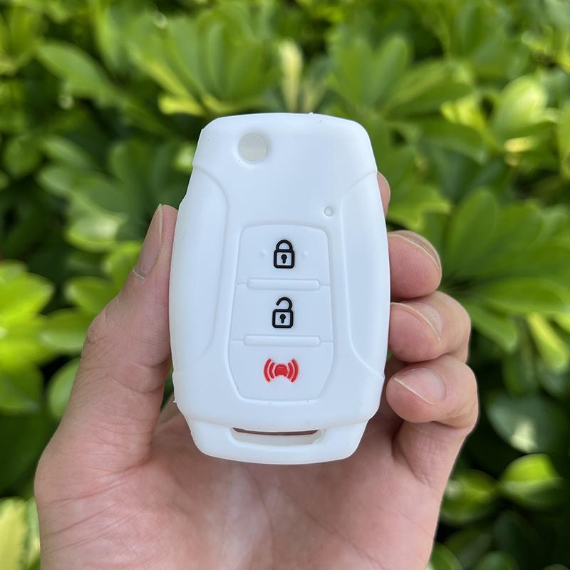 Custodia protettiva ZAD in Silicone a Flip per Chiave Auto Portachiavi per Ssangyong 2015 2016 Tivoli Rexton Korando C Chiave con Telecomando a 3 Pulsanti