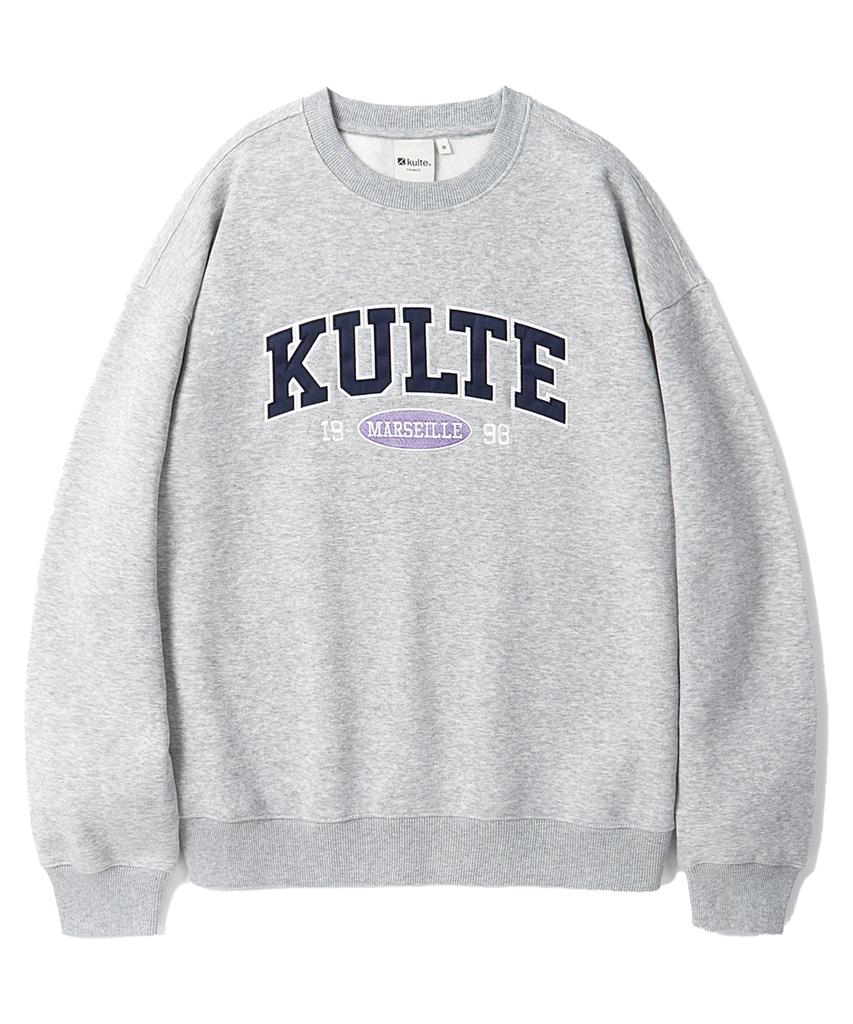 KULTE Twill Arch Logo Crewneck M.Grey