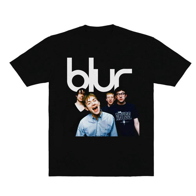 Blur Band UK RockPunk Music Cotton LooseFitting Casual StraightNecked ShortSleeved TShirt