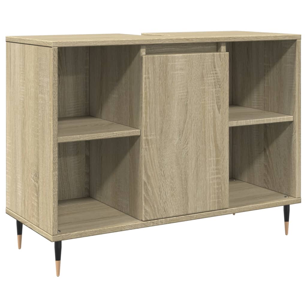 Vidaxl 3-Cz. Bathroom Furniture Set, Sonoma Oak Color