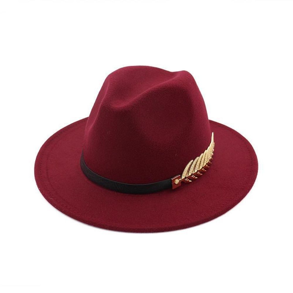 New Fashion Soft Wool Wide Brim Hat Felt Trilby Jazz Cap Sun Hat Fedoras Hat Women Ladies Autumn Winter Accessories 4 Colours