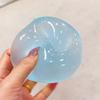 Blue Maltose Squishy Plaything Cute Mochi Counter Stress Fidgeting Plaything Soft Simulated Bule Transparent Ball Quick-Rebound Decompression Toy