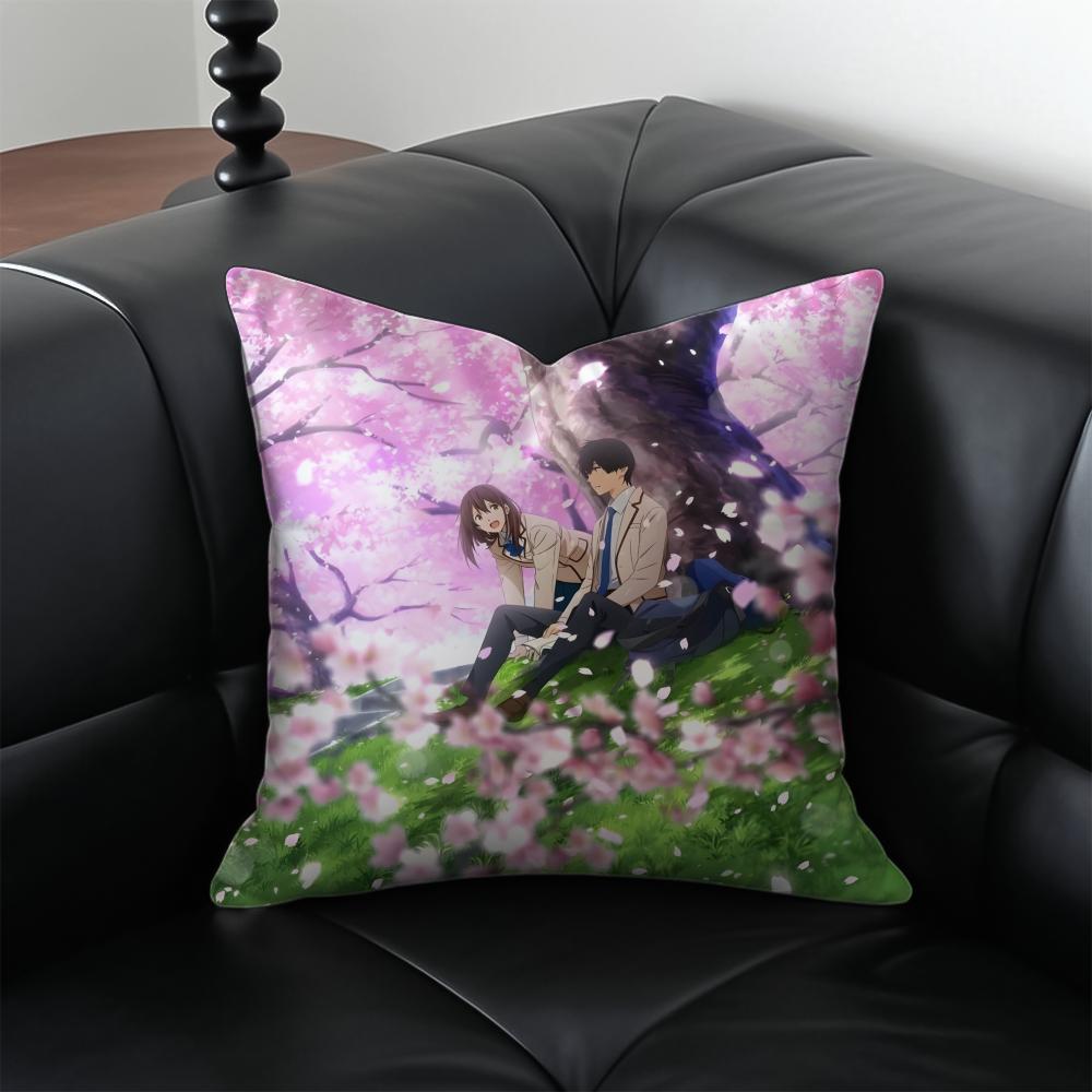 I Want To Eat Your PPancreas Cushion Cover Pillow Case Antidustmite Invisible zipper silky plush cushion