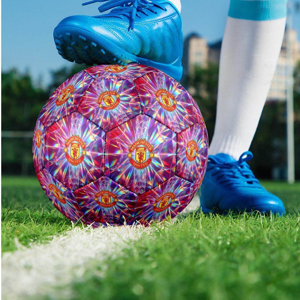 Manchester United Theme Soccer Ball Size 5 Soccer Ball Soft Touch Professional Training Football for Outdoor Sports