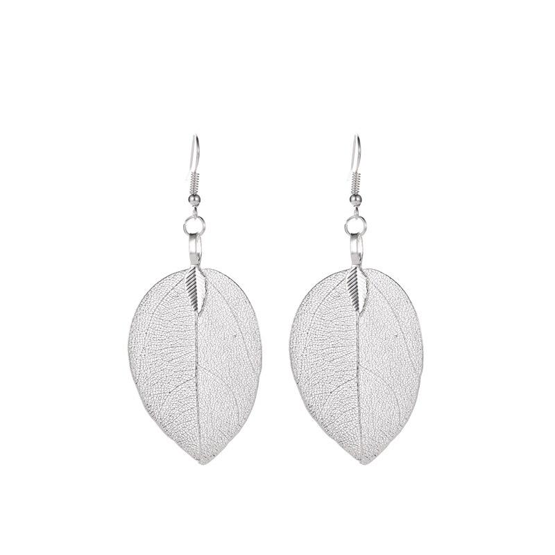 European and American Cold Wind Alloy Design Earrings Women's Retro Leaf Earrings Cross-border Jewelry Fashion Earrings Women