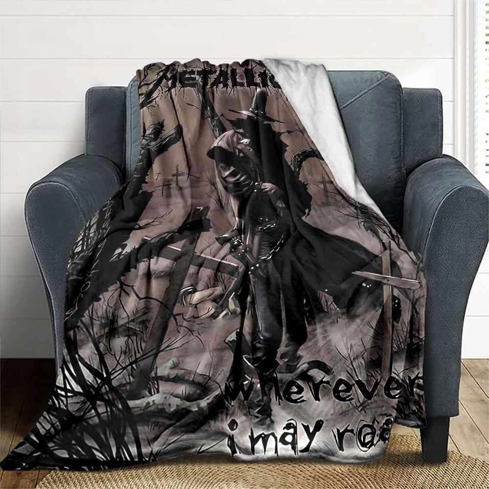 1pc Dragon guitarThemed Blanket Soft Flannel All Season Cozy Throw with Bold Graphic Print, Travel, or Holiday Gift for Family & Friends