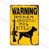 Mfoever Warnung Hund Metallblechschilder Vintage Poster Vorsicht vor dem Hund Retro Blechschilder Wandaufkleber für Garten Familienhaus Türdekoration