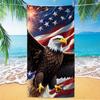 Eagle Pattern Beach Towel, Digital Printing Thin Quick-Dry Anti-Sand Microfiber Lightweight for Swim, Yoga, Travel, Gym, Gift