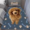 Animal Theme Bedroom Carpet Adorable Puppy Pattern Soft Non Slip Floor Mat for Kids Room Nursery Home Decor Set