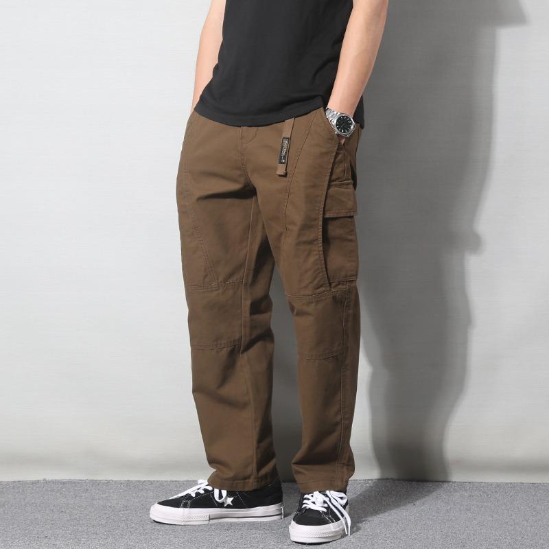 Heren Retro Japanse Taps Toelopende Overalls met Meerdere Zakken - Zwaargewicht Casual Broek voor Lente en Herfst