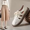 Women Shoes Tennis Leather Sneakers Female Casual Shoes Lace-up Ladies Shoes Platform Rubber Sole Hollow Out Sneaker Q78
