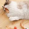 1 Pc/3 Pcs Interactive Feather Ball Toy Mini Bouncy Basketball Soccer Baseball with Feather Pet Training Catcher Toy for Indoor Cats