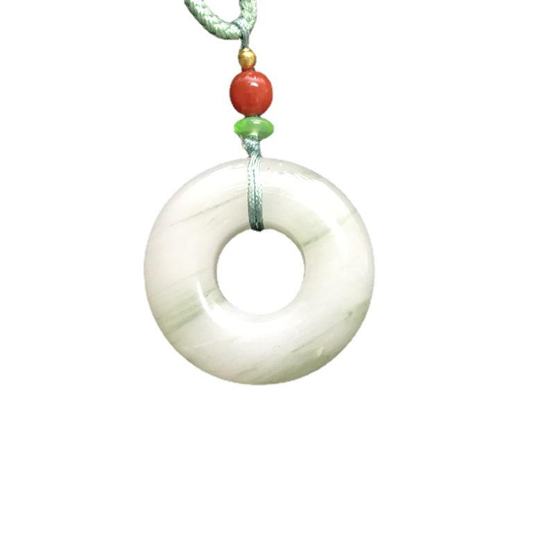 Tianshan Jade Zlatý Nitní Prsten Přívěsek Náhrdelník - Unisex Design Kroužku