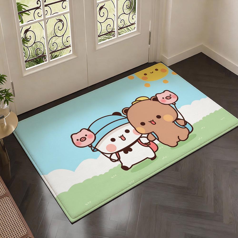 Leuk Schattig Karakter B-BUBU DUDUs Vloermat Zacht Verdikte Flanellen Deurmat Antislip Woonkamertapijt Huisdecoratie
