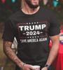 T-shirts Donald Trump Save America Again T-shirts politiques T-shirts drôles Trump 2024
