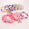 Rainbow Resin Pendant Bead Bracelet for Girls