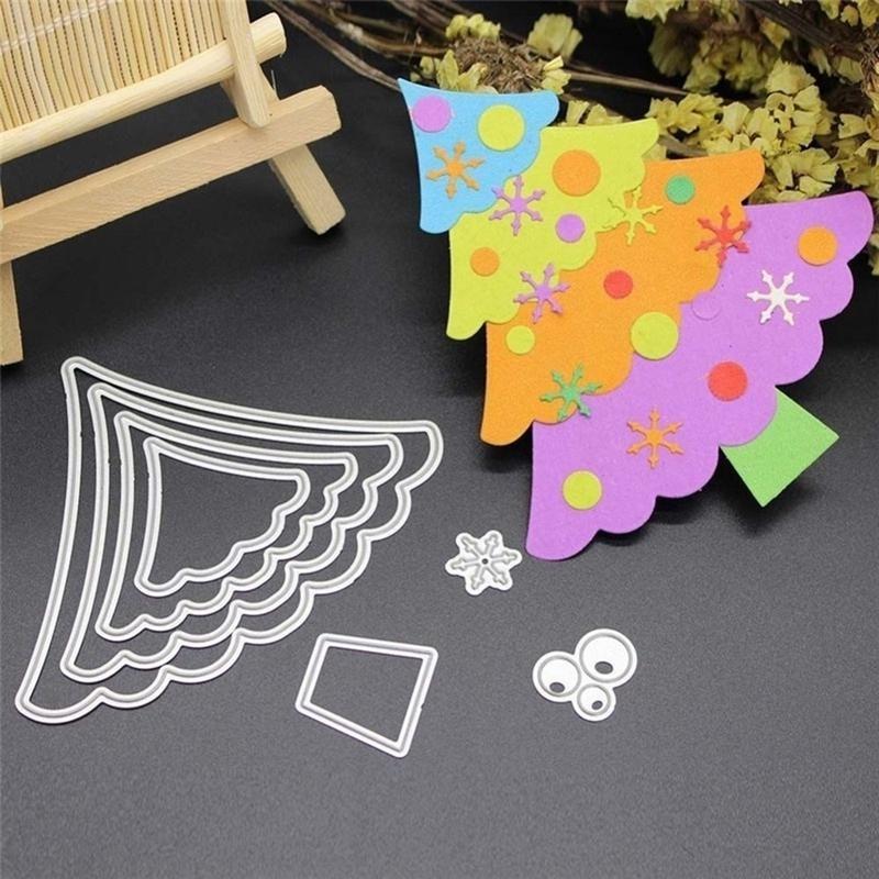 1 Stück Kreative Weihnachtsbäume Stanzschablone Papier DIY Basteln Scrapbooking