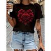 Women Floral Creative Print T-Shirt Fashion Casual Elegant Trendy Festival Essential Top