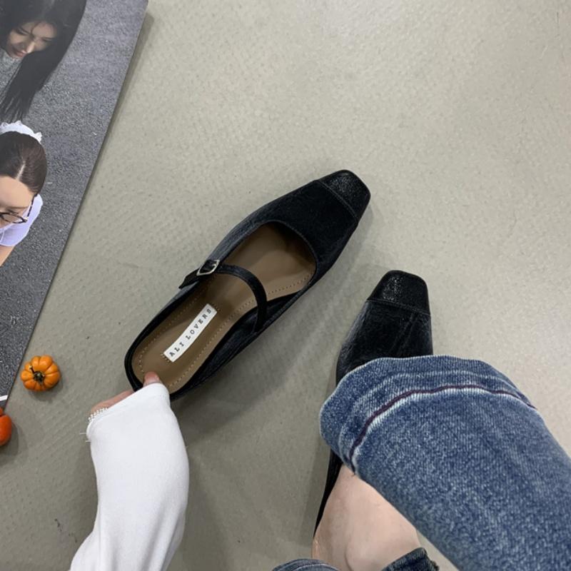 Fashion Bailamos 2025 Flat Heel Women Slipper Fashion Square Toe Shallow Slip On Mules Shoes Soft Flat Heel Ladies Elegant Sandal Slide
