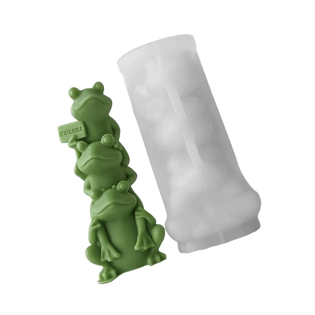 3D Frosch Kerzenform Cartoon Tier Silikonformen Ornamentformen Gussformen Gipsformen für Heimdekoration