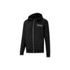 Veste à capuche décontractée pour homme avec logo lettre de couleur unie Vêtements d'extérieur Noir 588802-01