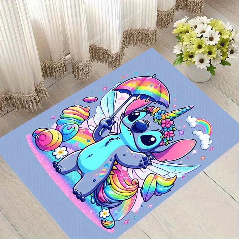 1pc Stitch Pattern Area Rug Soft Flannel Floor Mat for Living Room,Office,Bedroom and Carpet,Sofa Coffee Table Floor Mat
