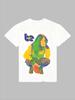 Billie Eilish Color Crouching Portrait Printed Casual Fashion Summer Tshirt for Unisex and Women Loose Oversized Cotton Tshirt