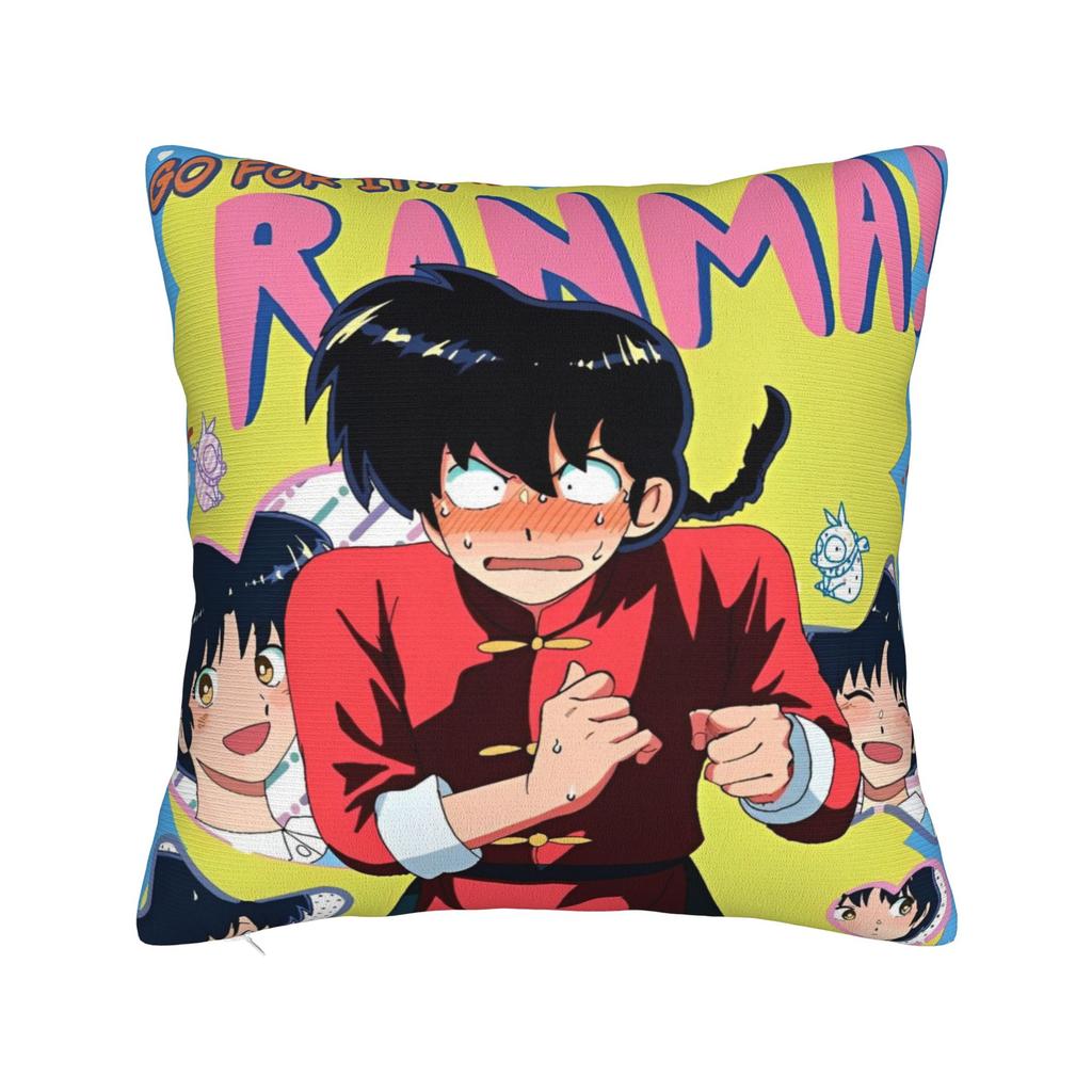 Ryoga Hibiki Inspired Pattern Square Pillow Covers Living Room PChan Ranma Anime Manga Cushion Cover Decor Pillow Cover