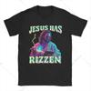 Jesus Has Rizzen Funny Sarcastic Shirt Apparel for Unisex Women Pure Cotton Fashion Christian Christ T-shirt Short Sleeve Tops Unisex