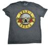 Guns N' Roses Mens Classic Bullet Logo Rock Semi-Burnout Shirt NWT S, M, L