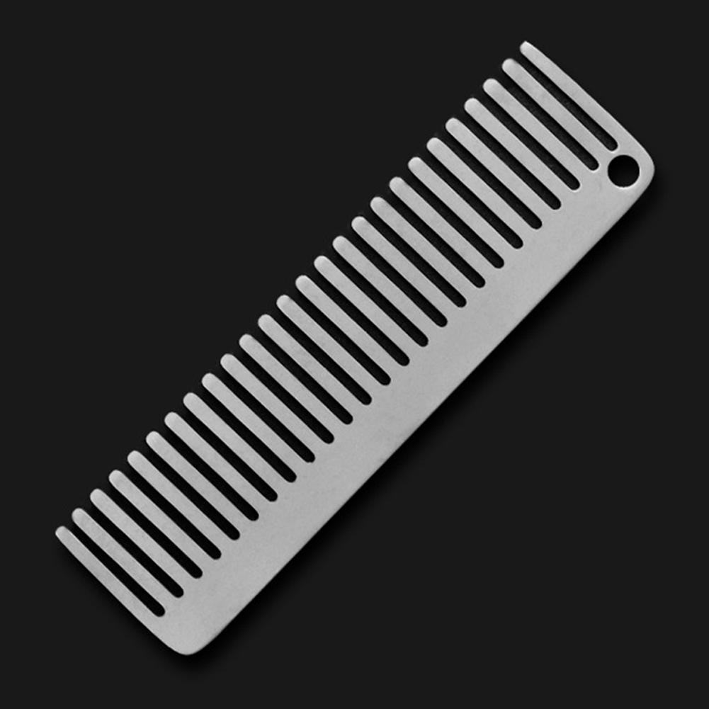 Titanium Comb Anti-Static Pocket Titanium Comb Heat-Resistant Outdoor Hair Comb Small Lightweight Comb Camping Accessories