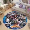 Naruto Uzumaki Akatsuki  Printed Round Rug Soft  Anti-Slip Carpet  for Home Bedroom Living Room Gaming Room Dorm Decor