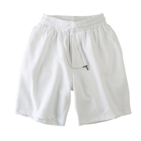 Heren Shorts Effen Kleur Losse Elastische Taille Kleurvast Studenten Shorts voor Dagelijks Gebruik