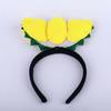 Nutrition Month Cartoon Fruit Hair Hoop Sunflower Durian Creative Headband for Harvest Festival Plastic Colorful