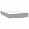 Box Spring Bed with Mattress Light Grey 80 X 200 Cm Fabric