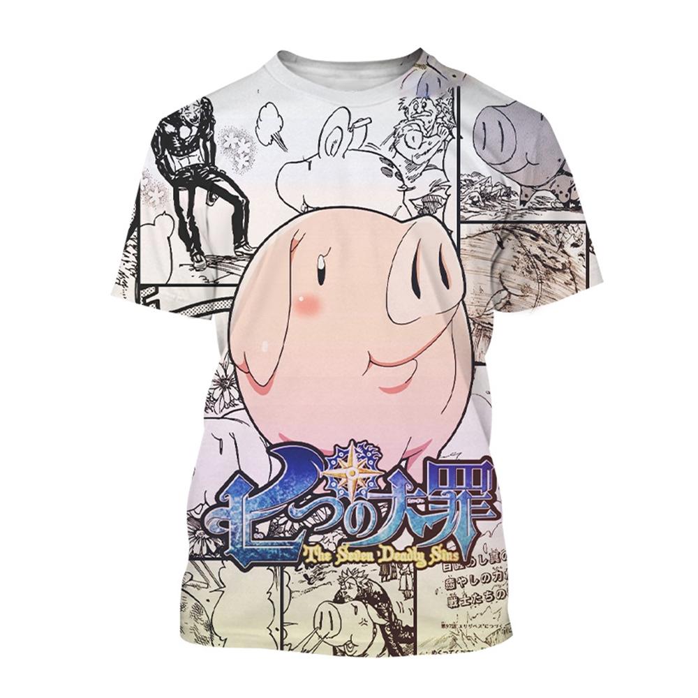 Letné Vypredajové Anime Postava Kreatívny Dizajn 3D Tlač Cool a Personalizované Módne Tričko