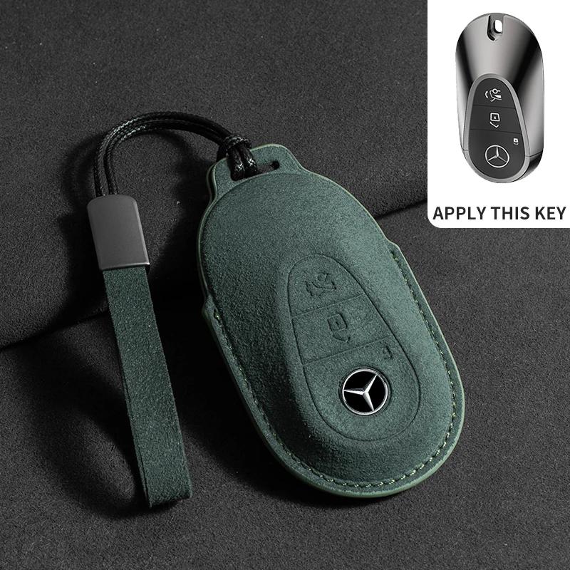 CQP1 3D FUR Car Key Case Protection For Mercedes Benz E C G M R S Class W204 W212 W176 GLC CLA GLA AMG 2024 Car Key Case Cover Shell