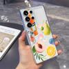 Drinks and Fruits Illustration Case for Samsung Galaxy S26 S25 S24 S23 S22 S21 S20 FE Plus Soft TPU Slim Fit Shockproof Cover