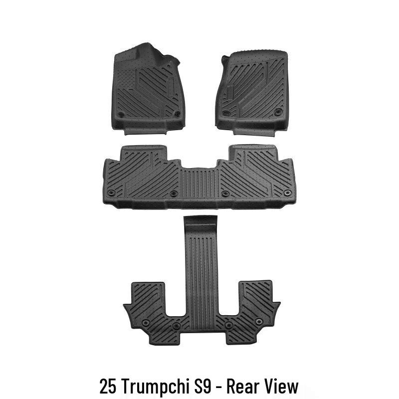 Compatible with 25 Trumpchi Xiangwang S9 models: 3D High-Edge TPE Floor Mats, Anti-Slip Interior Accessories.