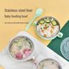 Insulated Stainless Steel Baby Bowl with Handle, Lid & Spoon